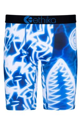 Ethika Kids' BMR Flared Out Boxer Briefs in Blue/White