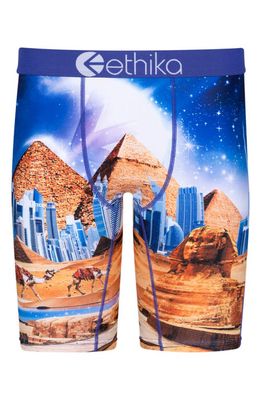 Ethika Kids' Pyramid City Boxer Briefs in Purple 