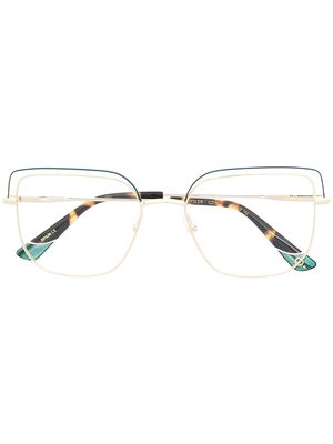 Etnia Barcelona layered oversized-frame glasses - Gold