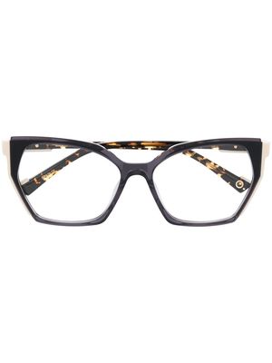 Etnia Barcelona tortoiseshell-effect geometric-frame glasses - Black