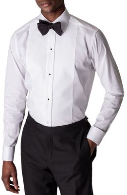 Eton Classic Fit Piqué Tuxedo Shirt in White