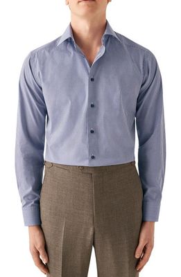 Eton Contemporary Fit Check Dress Shirt in Medium Blue