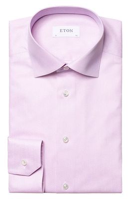 Eton Contemporary Fit Jacquard Dress Shirt in Medium Pink