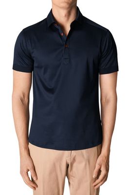 Eton Contemporary Fit Jersey Polo in Navy