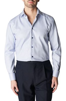 Eton Contemporary Fit Textured Dress Shirt in White/Blue