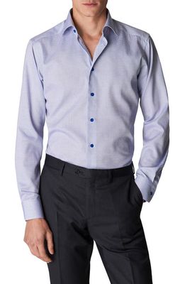 Eton Contemporary Fit Textured Solid Dress Shirt in Blue