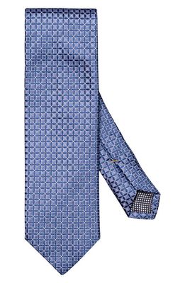 Eton Diamond Jacquard Silk Tie in Blue/Medium Purple
