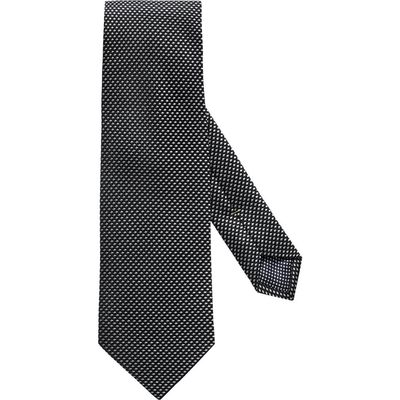 Eton Diamond Silk Tie in Black