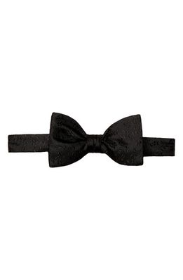 Eton Floral Jacquard Silk Bow Tie in Black