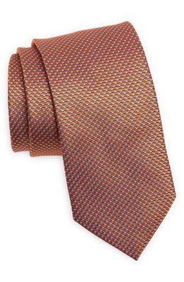 Eton Geo Silk Tie in Medium Orange