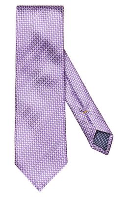 Eton Geometric Silk Tie in Medium Purple