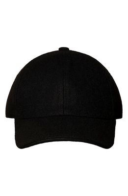 Eton GRAY WOOL BASEBALL CAP in Black