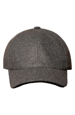 Eton GRAY WOOL BASEBALL CAP in Grey