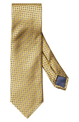 Eton Neat Geometric Silk Tie in Yellow