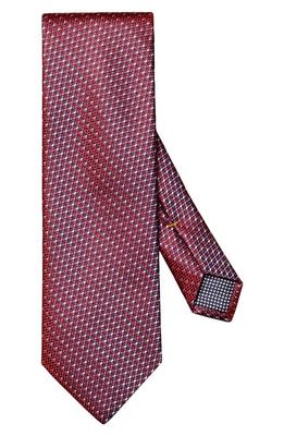 Eton Neat Silk Tie in Medium Red