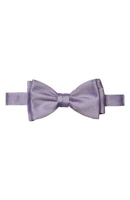 Eton Pin Dot Silk Bow Tie in Grey/Lavender