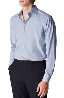 Eton Slim Fit Geometric Print Dress Shirt in Light/Pastel Blue