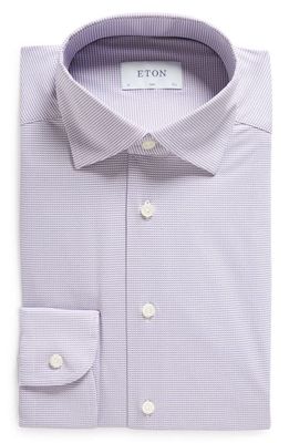 Eton Slim Fit Geometric Stretch Dress Shirt in Lt/Pastel Purple