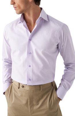 Eton Slim Fit Non-Iron Check Stretch Dress Shirt in Lt/Pastel Purple