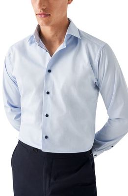 Eton Slim Fit Twill Dress Shirt in Lt/pastel Blue