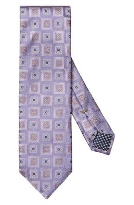 Eton Square Floral Medallion Silk Tie in Medium Purple