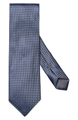 Eton Triangle Neat Silk Tie in Dark Blue