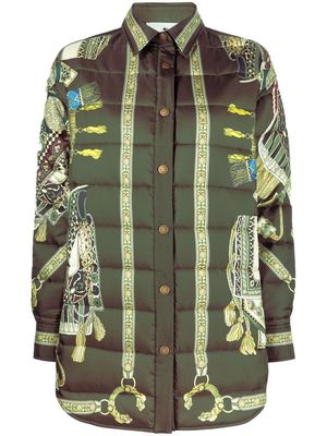 ETRO abstract-print padded jacket - Green