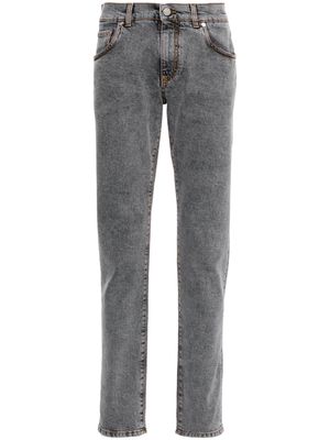 ETRO acid-wash tapered-leg jeans - Grey