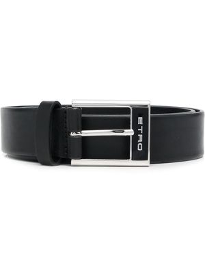 ETRO adjustable debossed-logo detail belt - Black