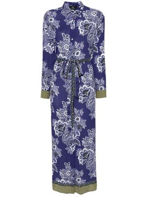 ETRO all-over floral-print dress - Blue