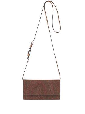 ETRO all-over paisley-print phone holder - Brown