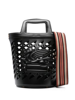 ETRO appliqué-logo bucket bag - Black