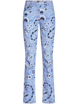 ETRO bandana-print skinny jeans - Blue