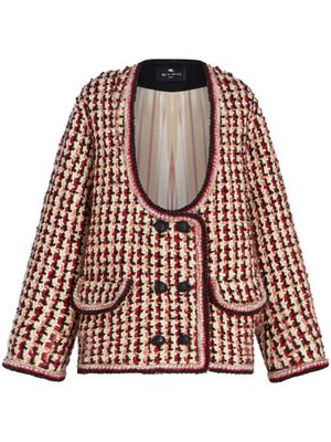 ETRO bouclé double-breasted jacket - Red
