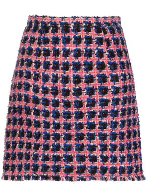 ETRO bouclé wool-mohair blend mini skirt - Blue