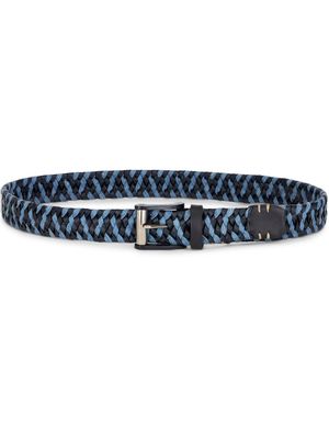 ETRO braided-detail leather belt - Blue