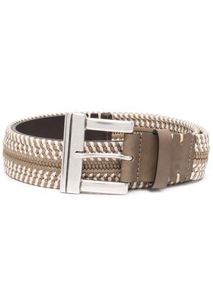 ETRO braided-detail leather belt - Neutrals
