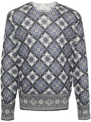 ETRO brushed patterned-jacquard jumper - Black