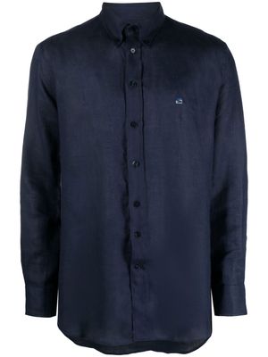 ETRO button-down linen shirt - Blue
