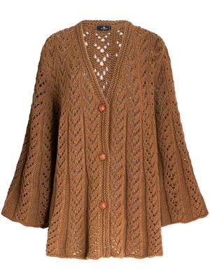 ETRO button-down wool cardi-coat - Brown