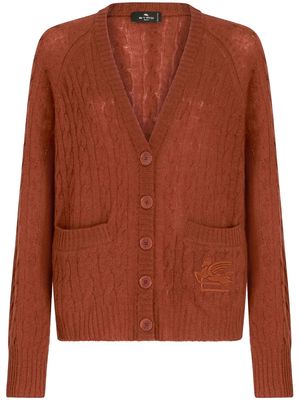 ETRO cable-knit cashmere cardigan - Brown