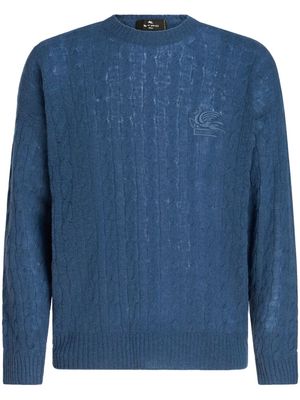 ETRO cable-knit cashmere jumper - Blue
