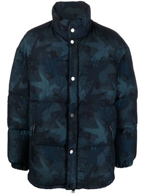 ETRO camouflage padded jacket - Blue