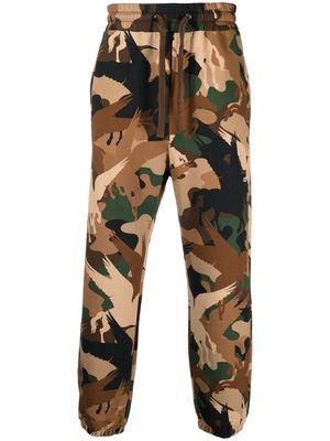 ETRO camouflage-print sweatpants - Brown