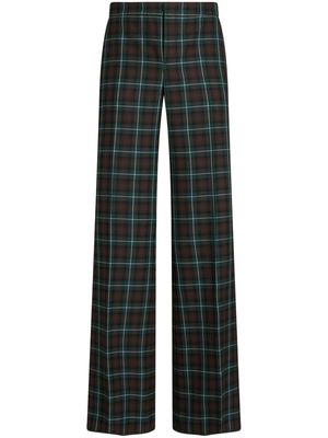 ETRO check-pattern straight-leg trousers - Brown