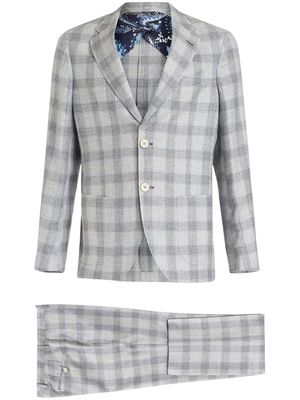 ETRO check-pattern suit - Grey