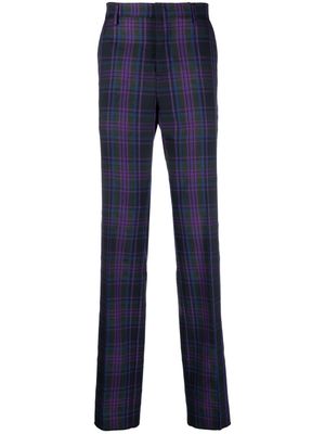 ETRO check-print tailored trousers - Purple