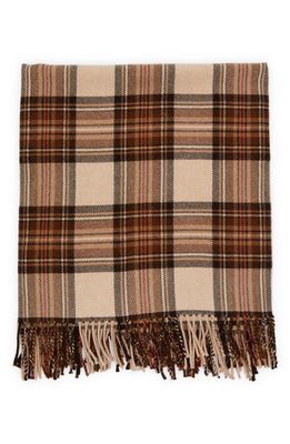 Etro Check Wool Scarf in Beige