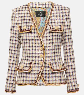 Etro Checked cotton-blend jacket
