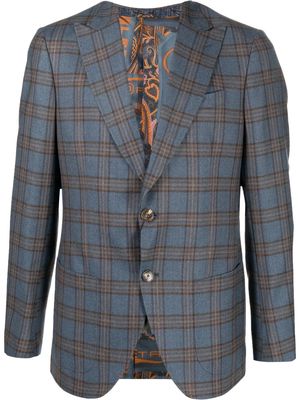 ETRO checked two-piece suit - Blue